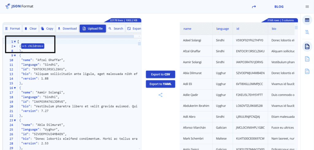 Object in JSON