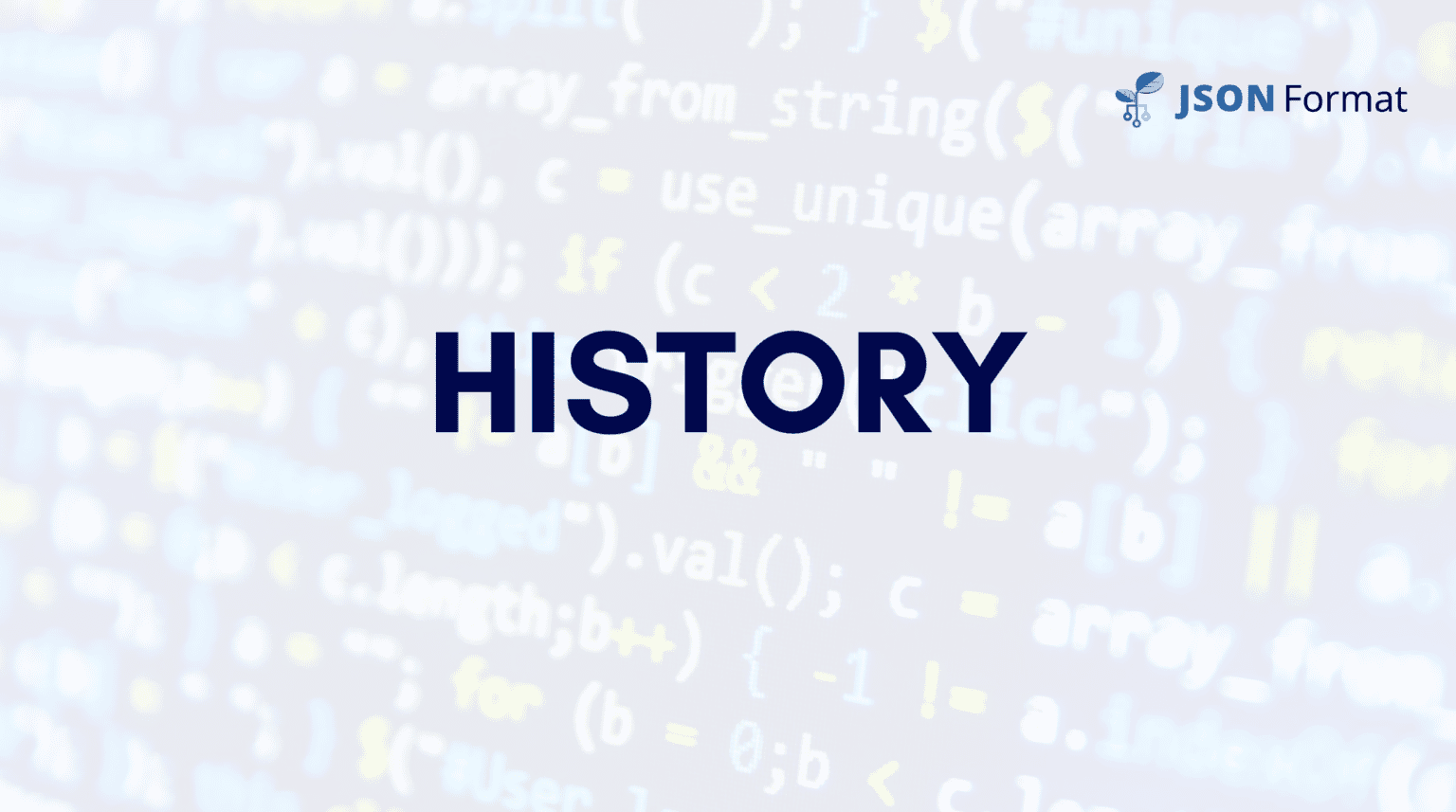 The History of JSON -JSON-Format